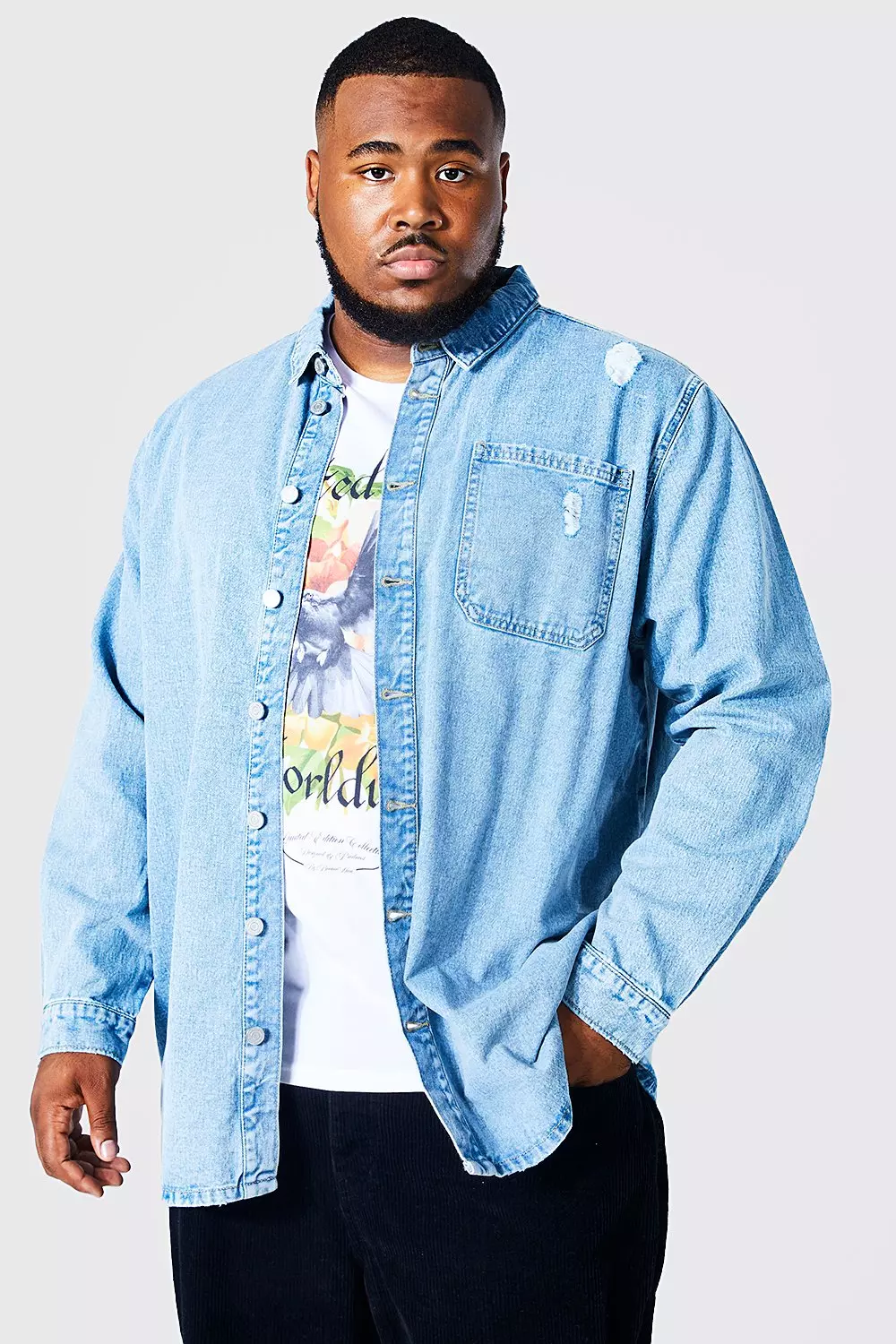 plus size jean shirt